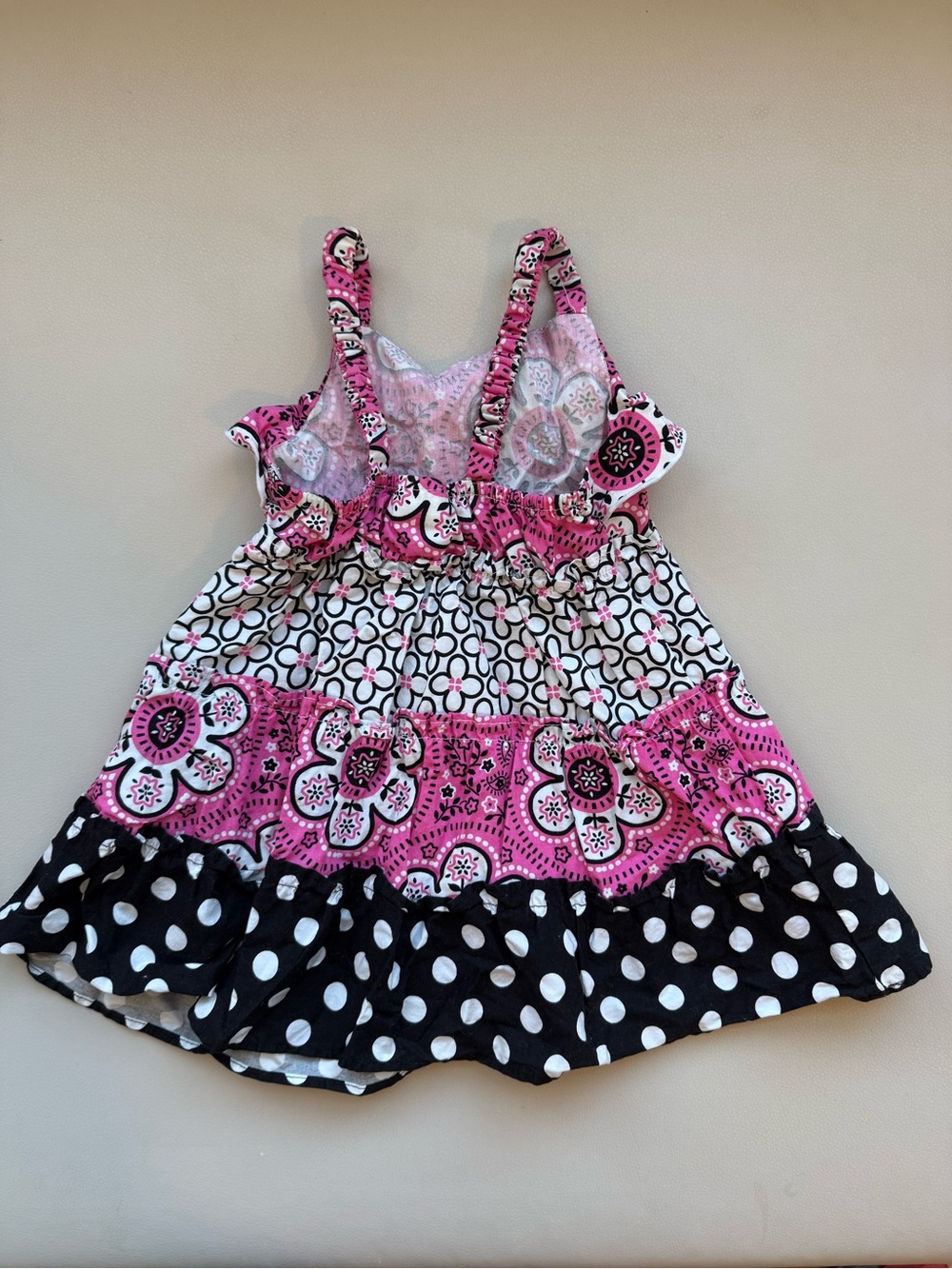 Bundle of OshKosh Navy Floral Overall and 4 dresses - Picture 9 of 11